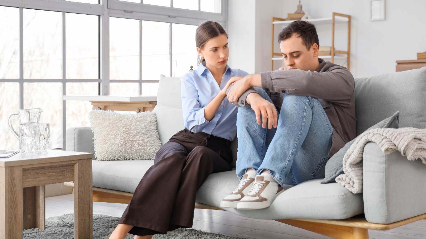 A counsellor supporting a person through recovery